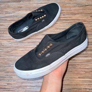 Vans Gold Studded Laceless Low Top Shoes